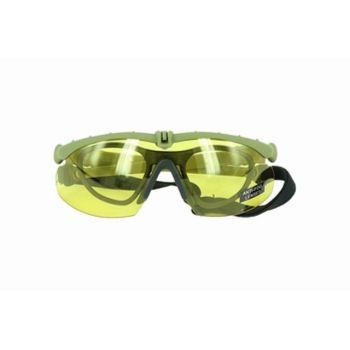 NUPROL BATTLE PRO'S - GREEN FRAME / YELLOW LENSE W/INSERT